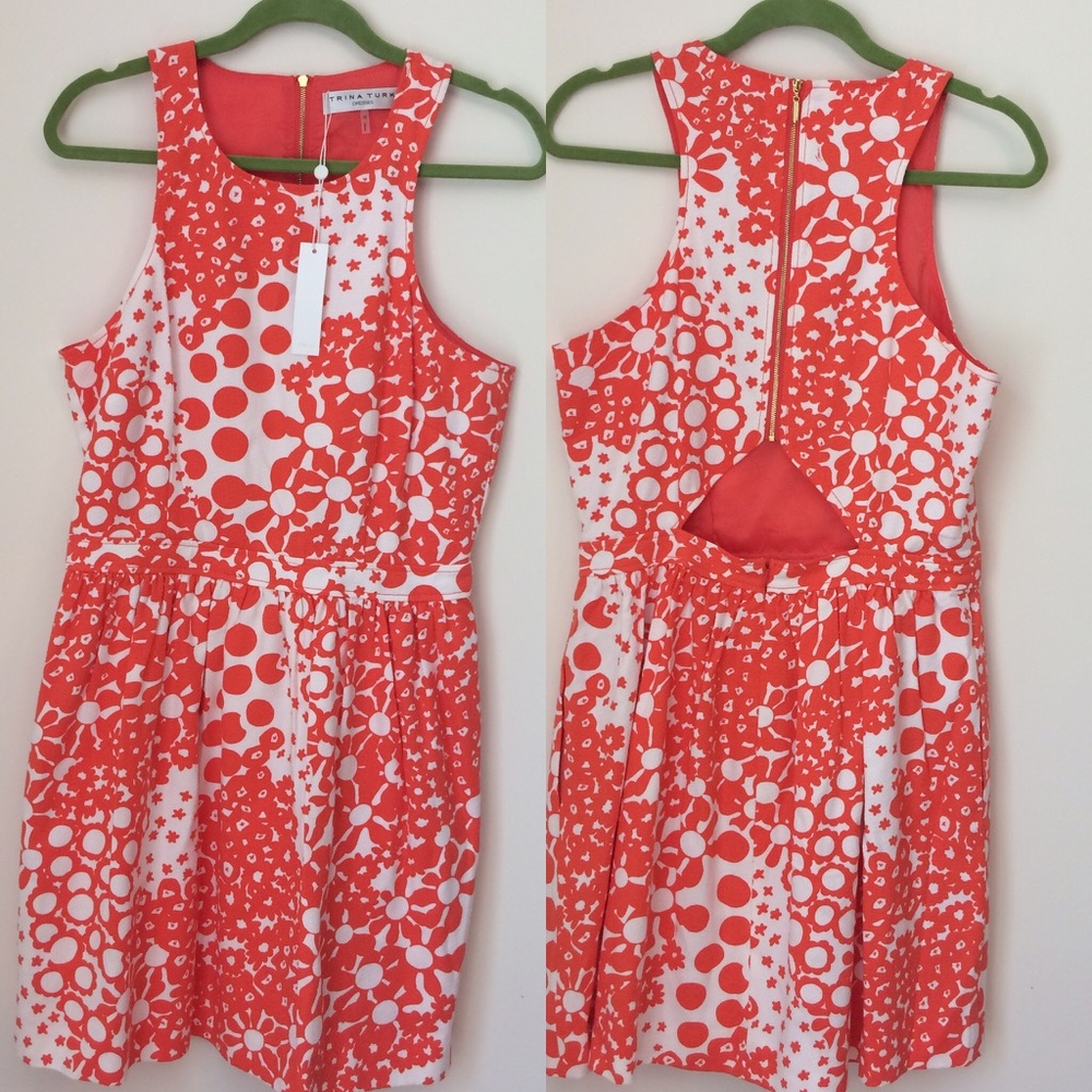 TRINA TURK Lenia Floral Print Fit & Flare Dress